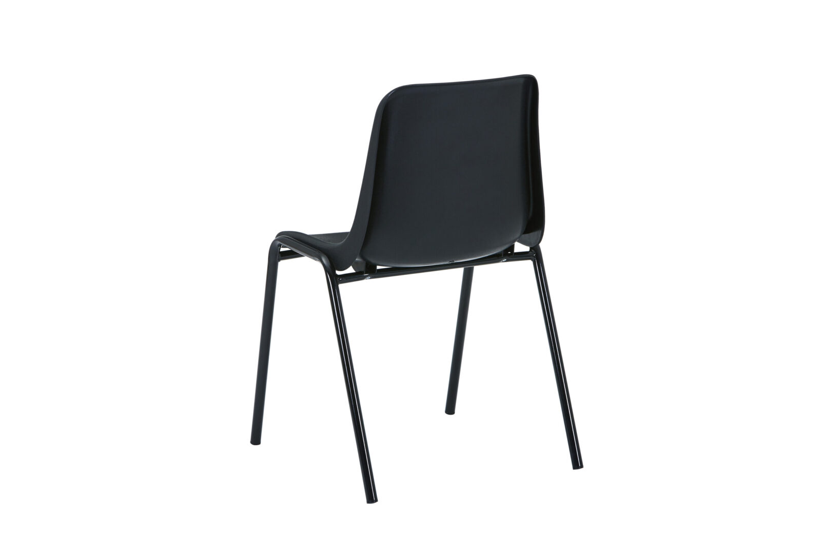 Black Plastic Stacking Chair - Image 4