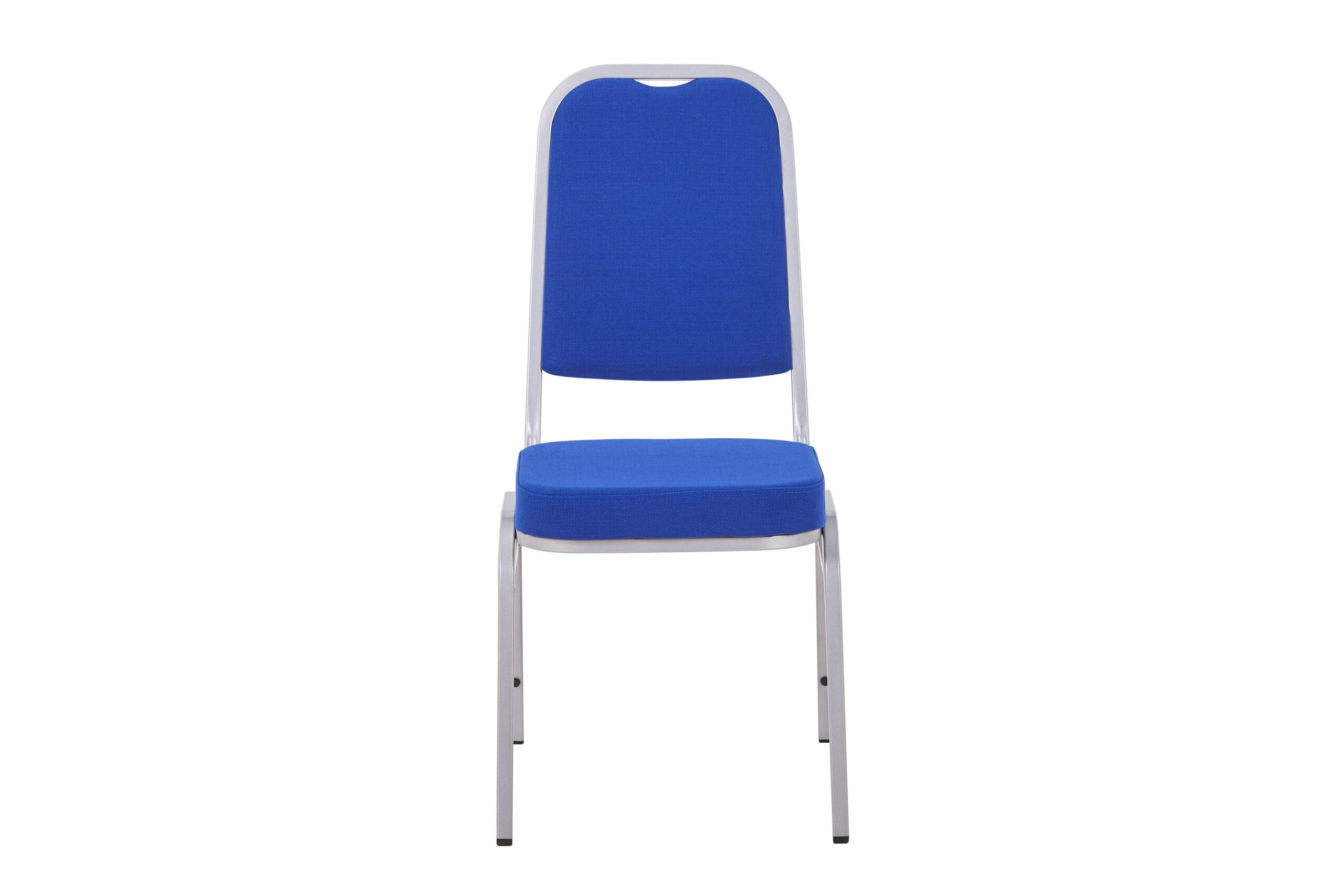 Steel Square Back Banqueting Chair Blue Silver | Stacking Chair - Image 2