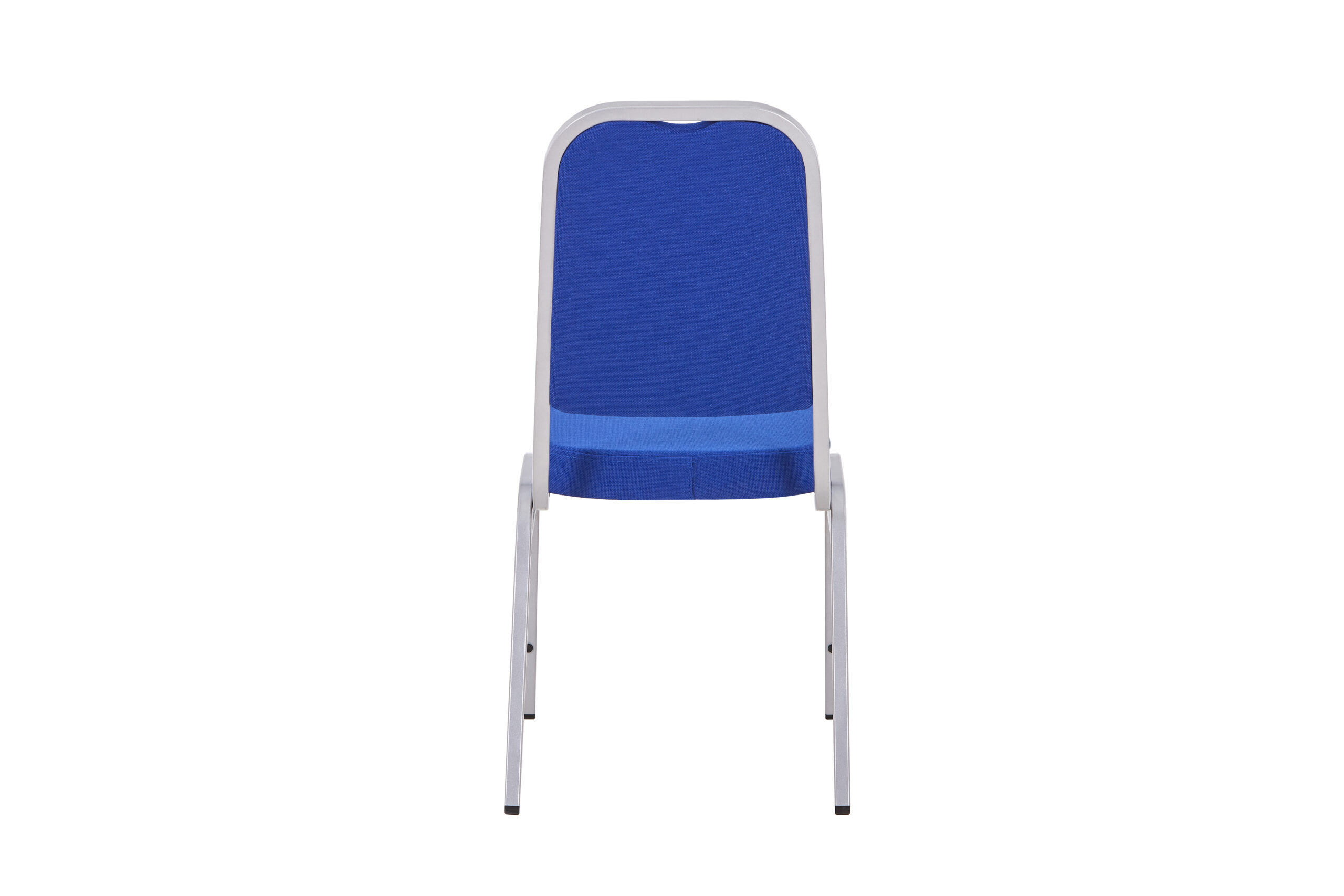 Steel Square Back Banqueting Chair Blue Silver | Stacking Chair - Image 4