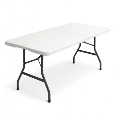 6ft Folding Plastic Trestle Table which folds in half