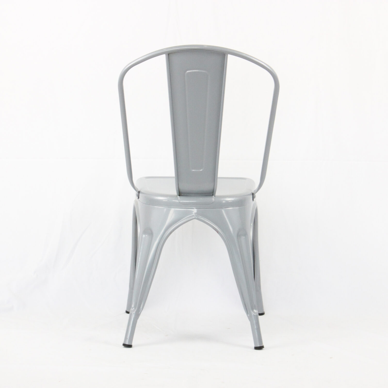 Steel Stacking Tolix Chairs - Silver - Image 4
